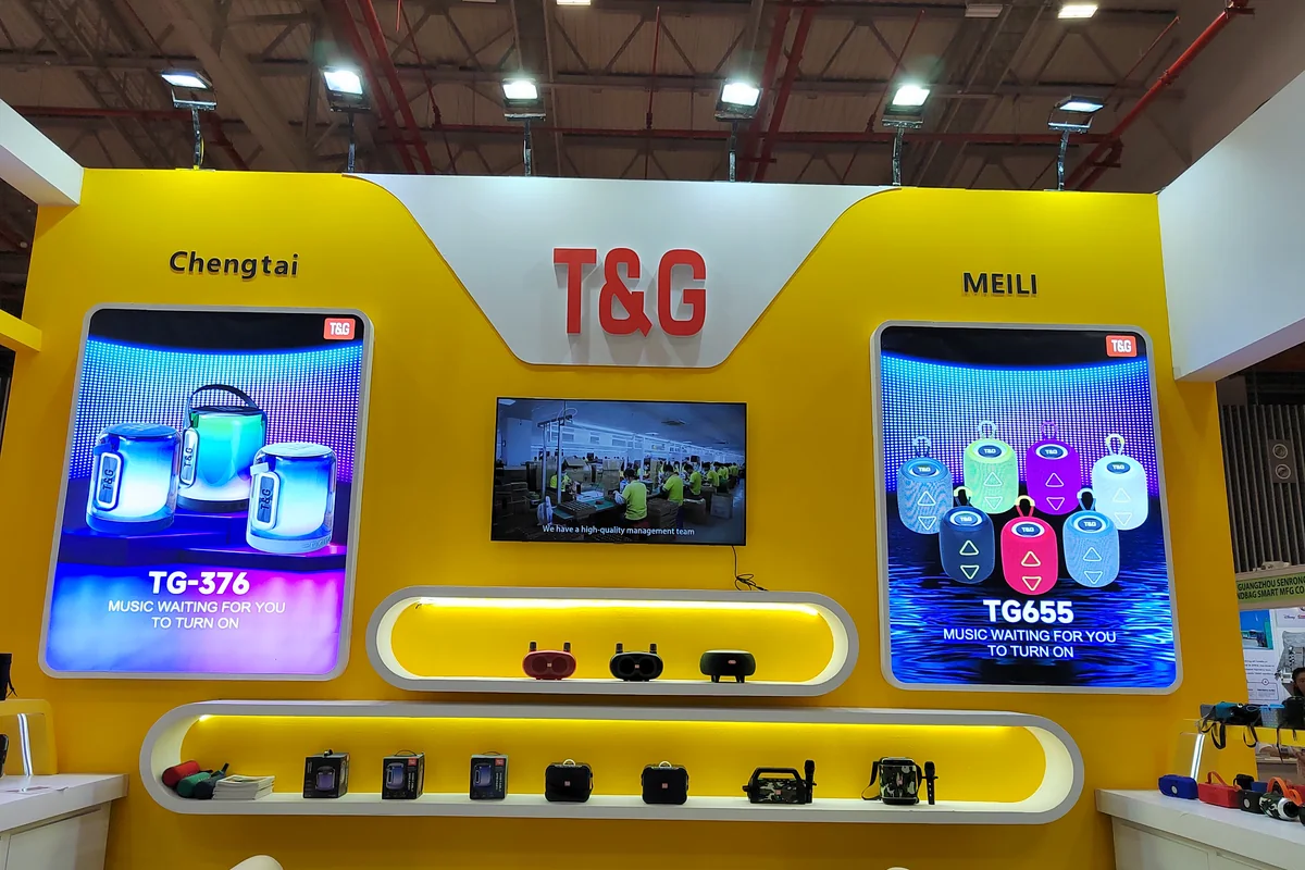 T&G Bluetooth speaker display in Vietnam exhibition