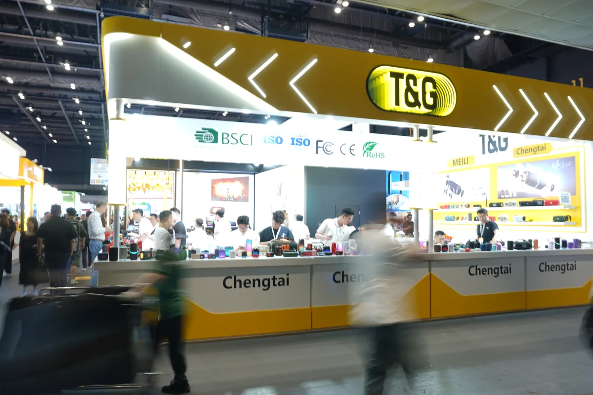 T&G Bluetooth speaker booth at 2025 Hong Kong exhibition