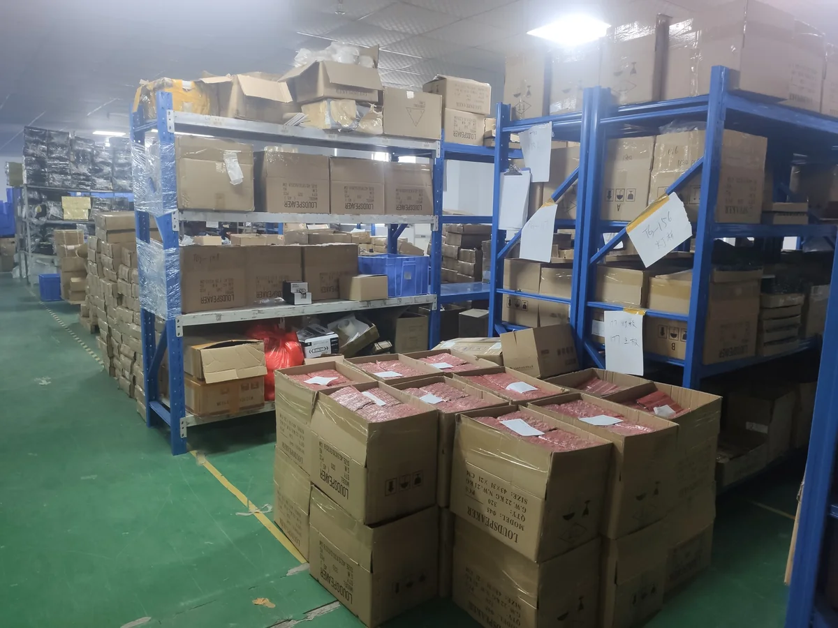 Bluetooth speaker warehouse and shipment at T&G factory